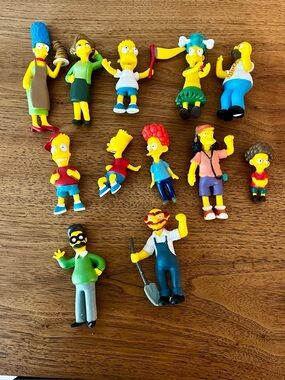 The Simpsons Figure Lot 11 Homer Bart Marge Milhouse Vintage Collectible Toys